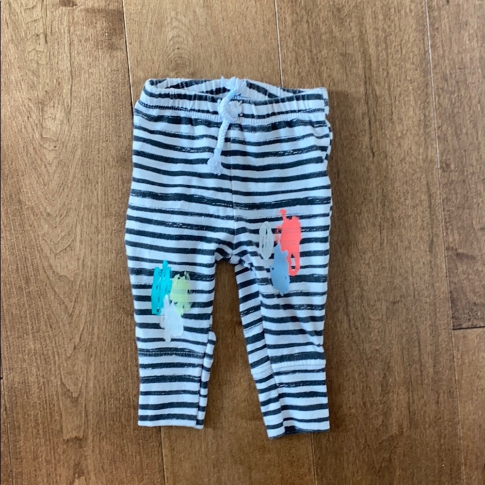 Cat and Jack Newborn NB pans striped, colors